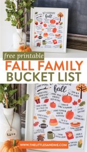 Fall Celebrate and Play Print. Enjoy a FREE Printable Fall Bucket List with Simple and fun activities to do with your family!