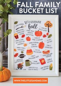 Fall Celebrate and Play Print. Enjoy a FREE Printable Fall Bucket List with Simple and fun activities to do with your family!
