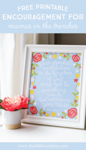 Mama Behind the Squares Interview with Katie from Flourish and CO | Includes FREE Printable encouraging art print