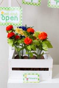 All you need to set up a Garden Shop Pretend Play area!