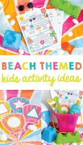Full week of Beach Themed Activities for Preschoolers. Includes FREE printables and supplies list