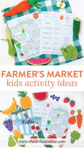 Farmer's Market Themed Activities for Preschoolers