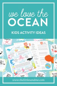 Ocean Themed Kids Activities with free printables and a full supplies list. Perfect to do with kids this summer!