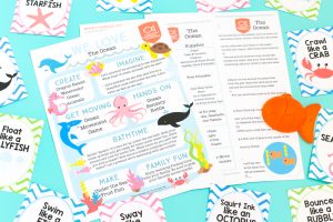Ocean Themed Kids Activities with free printables and a full supplies list. Perfect to do with kids this summer!