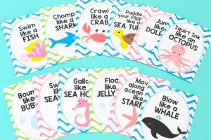 Ocean Themed Kids Activities with free printables and a full supplies list. Perfect to do with kids this summer!