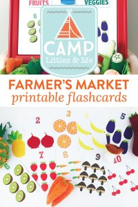 Practice Counting, Sorting, and so much more with these FREE Printable Farmer's Market Flashcards by Mama Life Inspiration on The Littles & Me