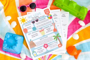 Full week of Beach Themed Activities for Preschoolers. Includes FREE printables and supplies list