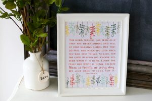 Mama Behind the Squares Interview with Keri from Kerilynnsnyder.com | Includes FREE Printable encouraging art print