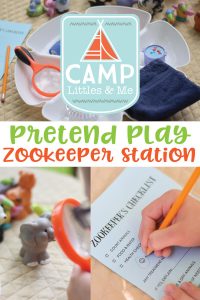 Here's all you need to create a Pretend Play Zookeeper Station! Includes a FREE Zookeeper Checklist.