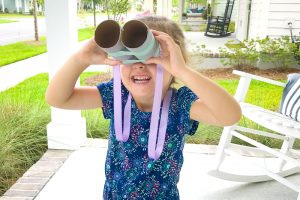 Easy DIY Binoculars perfect for exploring your backyard or pretending to camp!