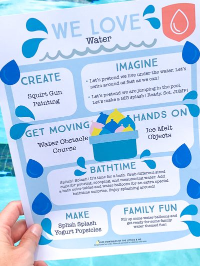 Celebrate SUMMER with these easy and fun water themed Kids Activities (includes FREE printables!)