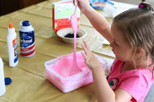 Learn how to make this super easy 3 ingredient Watermelon Slime. It's the perfect sensory activity to pair with the darling book The Watermelon Seed!