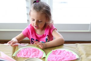 Learn how to make this super easy 3 ingredient Watermelon Slime. It's the perfect sensory activity to pair with the darling book The Watermelon Seed!
