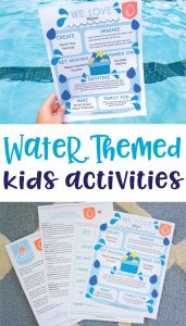 Celebrate SUMMER with these easy and fun water themed Kids Activities (includes FREE printables!)