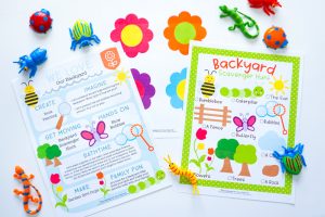 Backyard Kids Activities with FREE Printables!
