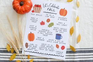 Don't miss any of your favorite FALL traditions with this FREE Let's Celebrate Fall Printable Family Activity List!