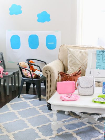 Get ready to pretend, play and fly away to a far away land with your little pilot. Learn how to create a Pretend Play Airport in 3 easy steps.