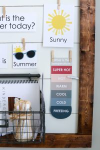 How to build a Farmhouse Inspired Shiplap Circle Time Board (download the FREE printables to make your own!)