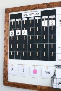 How to build a Farmhouse Inspired Shiplap Circle Time Board (download the FREE printables to make your own!)