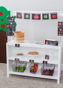 Create a Pretend Play Apple Orchard right in your living room for lots of Fall themed imagination and play. It’s such a fun seasonal activity for kids of all ages!