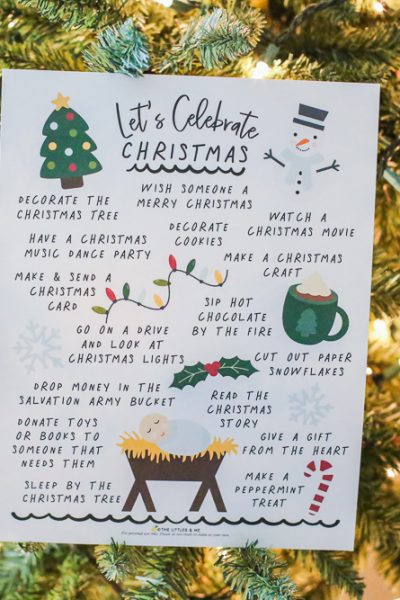 Enjoy the season and create memories with this FREE printable Christmas Family Activity List!