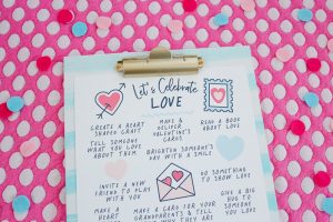 Get ready to celebrate Valentine's with this FREE Printable Let's Celebrate Love Family Activity List. Perfect way to teach your kiddos about the true meaning of LOVE and create fun memories together.
