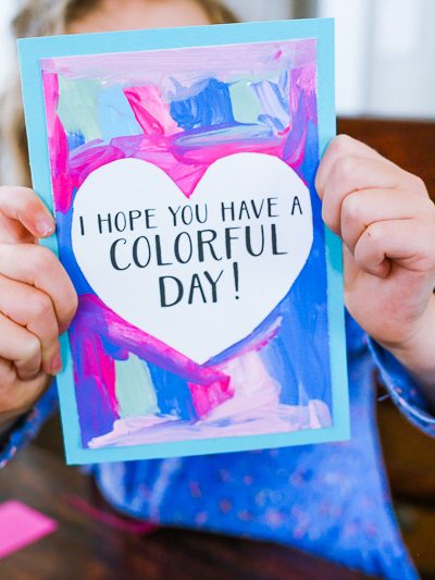 Looking for a fun and personalized card that is sure to brighten someone's day? This simple Valentine's Day card for kids to make is perfect for Valentine's Day, grandparents day, a birthday, or any day in between!