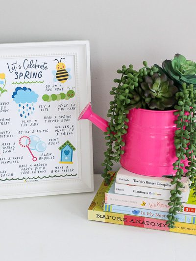 Get ready to celebrate SPRING with this FREE Printable Let's Celebrate Spring Family Activity List. It's filled with simple & totally doable ideas that will get your family outdoors and celebrate the season!