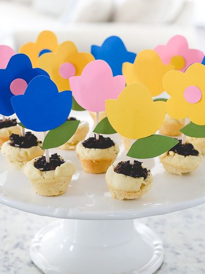 You know what they say...April showers bring May flowers! Get ready to celebrate SPRING with these darling Spring Flower Pot Cookies. Includes FREE printable template to make the flowers.