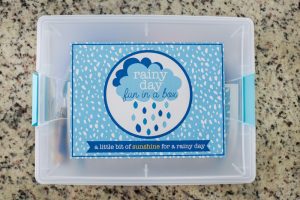 Add a little bit of sunshine to a rainy day by creating a Rainy Day Box ahead of time. It’s full of simple and creative ideas for a fun filled day at home. Includes FREE printables so you can make your own Rainy Day Box + a list of 25 Rainy Day Activities for Kids.
