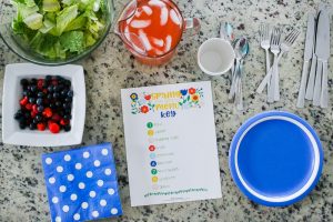 Looking for an out of the box family night activity for Spring? This Spring Mystery Dinner Family Night Activity is a favorite. Your kids will love getting a silly menu and a mixed up dinner surprise. Step by step instructions + FREE Printables so you can easily create lots of laughter and a special memory with your family at home.