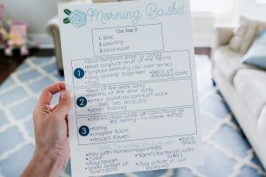 Morning Basket is a great rhythm to incorporate into your family morning routine. Get inspired with our Summer Morning Basket + easily plan out your own morning basket by downloading the FREE printable planning sheet.