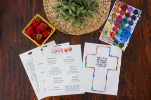 Looking for ways to point your kids to Jesus? This Fruit of the Spirit is LOVE Kids Activities pack is full of simple ideas to teach kids what love is in an engaging way. This hands on study of Galatians 5:22-23 is aimed to help your family connect, play, learn, and grow in God’s Word together.