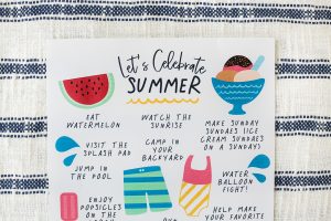 Looking for fun ways to spend time together with your family this summer? This Let’s Celebrate Summer Family activity list is full of fun and simple ideas to spend time with the ones you love the most and savor the season. The FREE Printable makes it easy to print and hang up!