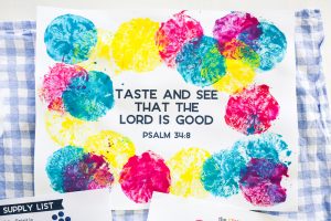 Looking for ways to point your kids to Jesus? The Fruit of the Spirit is GOODNESS Kids Activities pack is full of simple ideas to teach kids what goodness is in an engaging way. This hands on study of Galatians 5:22-23 is aimed to help your family connect, play, learn, and grow in God’s Word together.