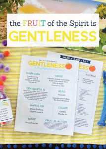 Looking for ways to point your kids to Jesus? The Fruit of the Spirit is GENTLENESS Kids Activities pack is full of simple ideas to teach kids what gentleness is in an engaging way. This hands on study of Galatians 5:22-23 is aimed to help your family connect, play, learn, and grow in God’s Word together.