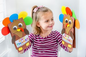 Give Thanks to the Lord for He is good! This Thanksgiving Turkey Craft for Kids will help even the youngest turkeys focus on the what it means to be thankful. Invite your kids to create their very own 'Give Thanks to the Lord for He is good' Turkey puppet. Use the puppets to tell friends and family what you are thankful for. This is an easy craft to make as a family on or before Thanksgiving or it would be perfect for churches, school classrooms or playdates.